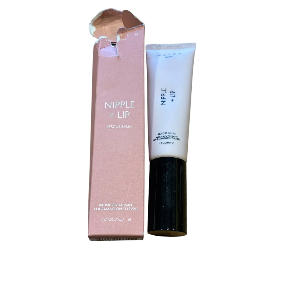 HATCH Mama Nipple + Lip Rescue Balm 1oz Lanolin-Free Breastfeeding Nipple Cream